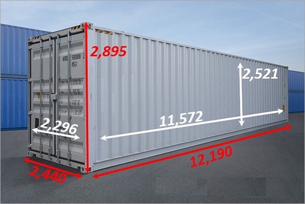 Container 40 feet cao (HC)