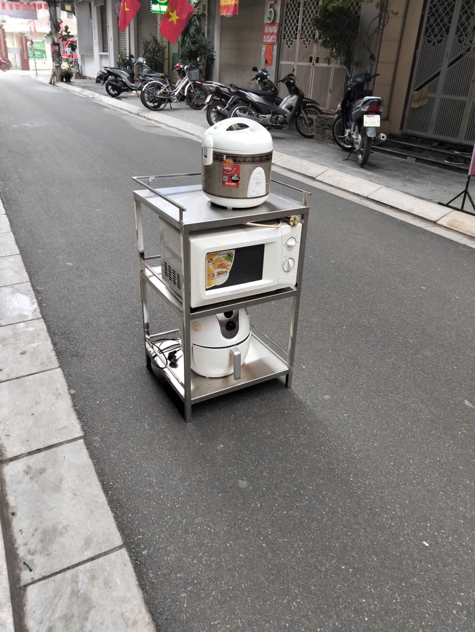 ke inox 3 tang | Inox dân dụng Toán Huệ